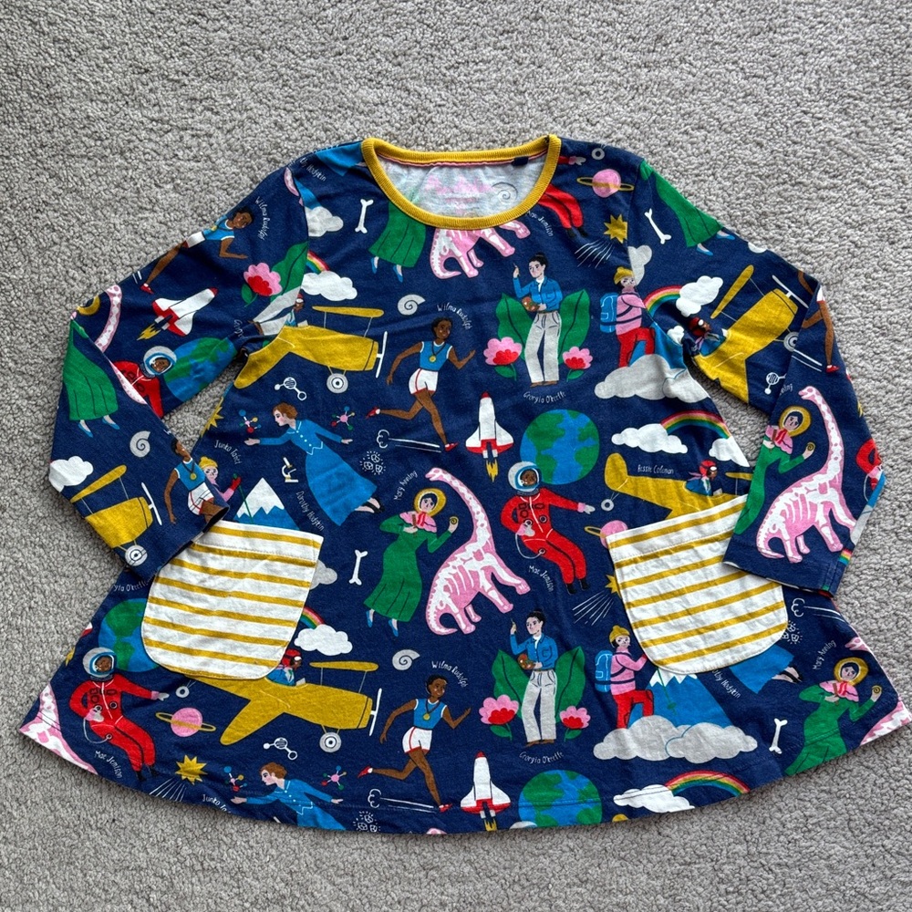 Mini Boden long-sleeved swing dress - the future is female ✊